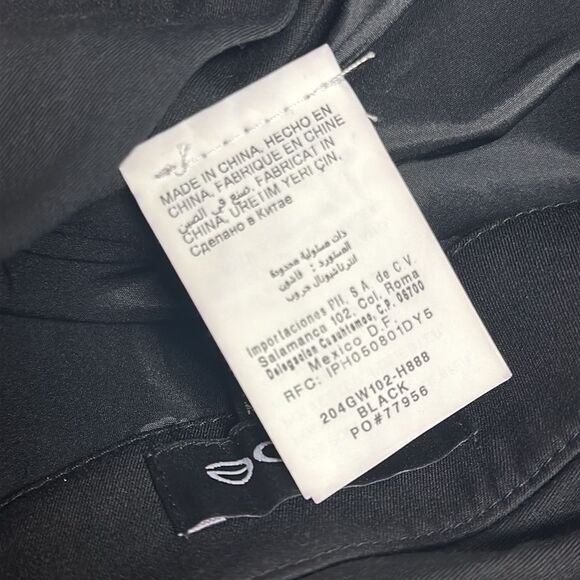 BEBE Black Side Ruched Mini Skirt with Chain Details. Sz 2 - Picture 14 of 14